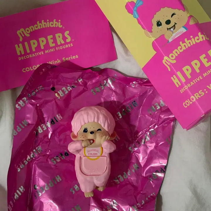 [BUNJANG] Monchhichi Hipper Colors Wink Series - Pink (Unsealed) / 몬치치 히퍼 컬러즈 윙크시리즈 - 핑크 (단순개봉)