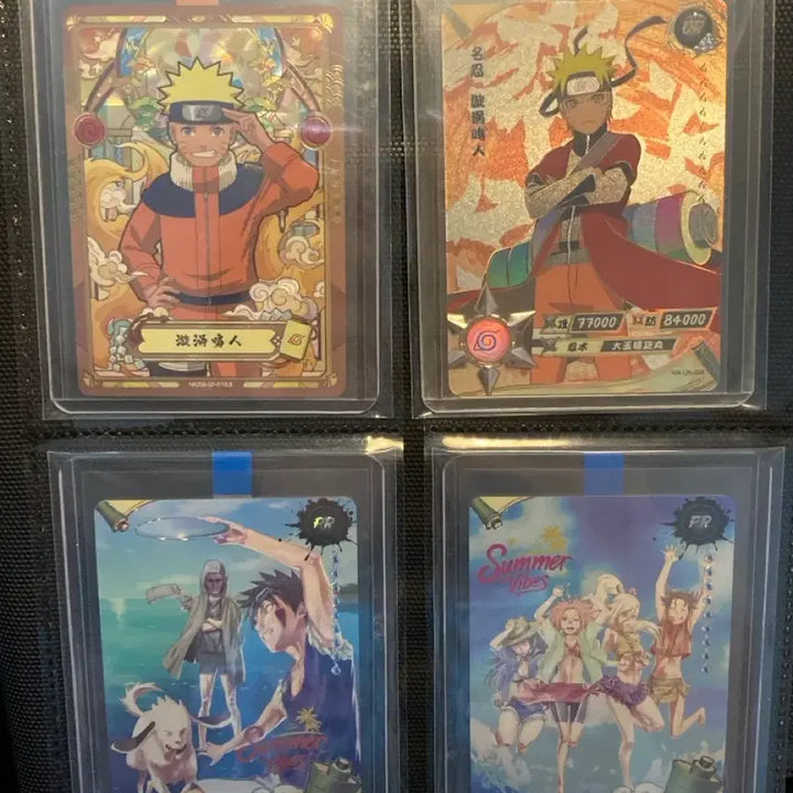 [BUNJANG] Naruto SP, PR, UR Grade Cards (4-Card Set) / 나루토 카유 카드 SP PR UR 4장