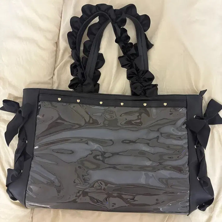 [BUNJANG] Jakamat Hand Frill A3 Black Ita Bag / 자카마트 핸드프릴 A3 블랙 이타백