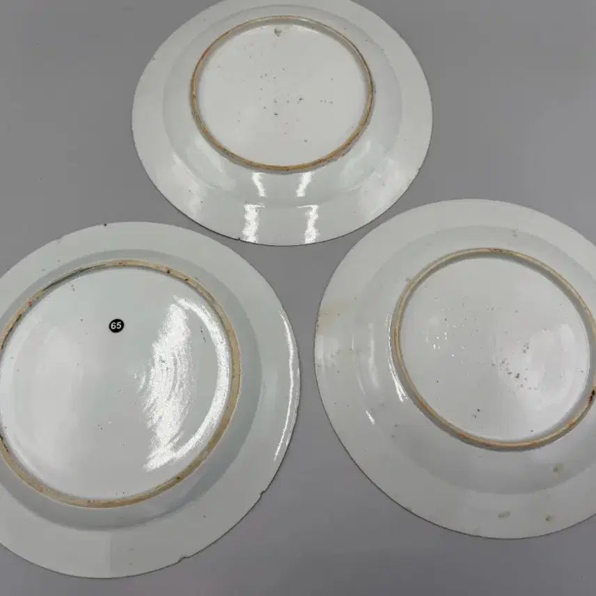[BUNJANG] 19th Century Qing Dynasty Blue and White Landscape Export Porcelain Plates (Set of 3) / [진품] 청대 19세기 청화백자 산수문 수출자기 접시 3점 일괄 중국도자기 골동품