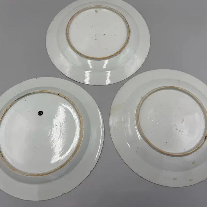 [BUNJANG] 19th Century Qing Dynasty Blue and White Landscape Export Porcelain Plates (Set of 3) / [진품] 청대 19세기 청화백자 산수문 수출자기 접시 3점 일괄 중국도자기 골동품
