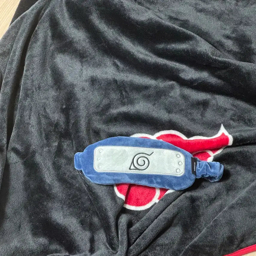 [BUNJANG] Naruto Akatsuki Blanket + Kakashi Blindfold Set / 나루토 아카츠키 담요 + 카카시 안대