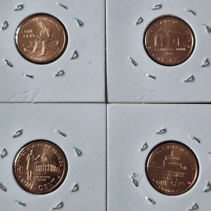 [BUNJANG] 2009 Lincoln Copper Penny Set (4 Coins, 3.11g Each, Proof) / 2009년D 링컨 구리페니3,11그램 시리즈 4개. 프루프 (완전 미사용)