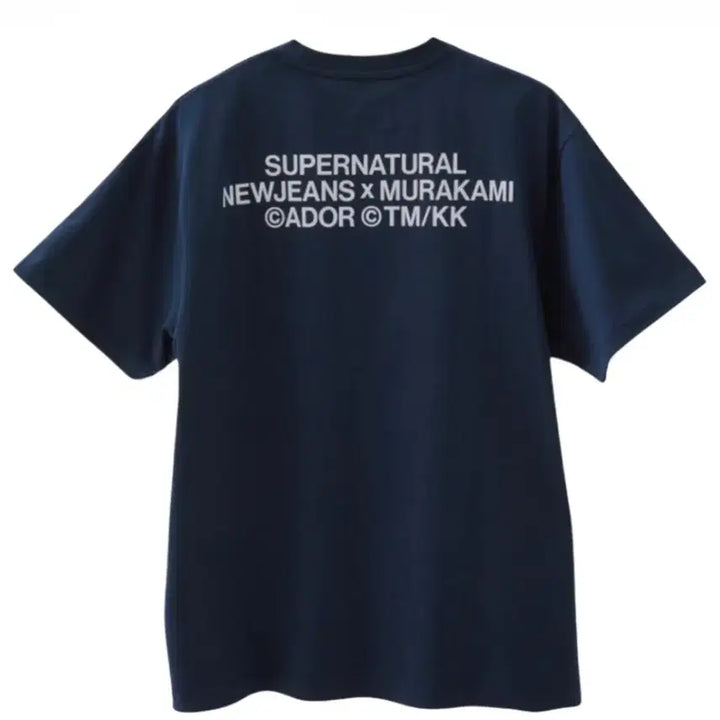 [BUNJANG] NewJeans x Murakami Cotton T-Shirt Navy XL / 뉴진스 x 무라카미 티셔츠 네이비