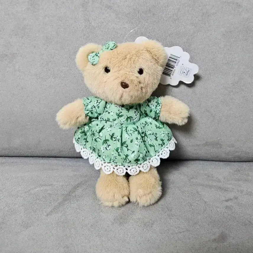 [BUNJANG] Genuine Dress Bear 13cm Keychain Doll / 정품 드레스 베어 곰 민트 13cm 키링 인형