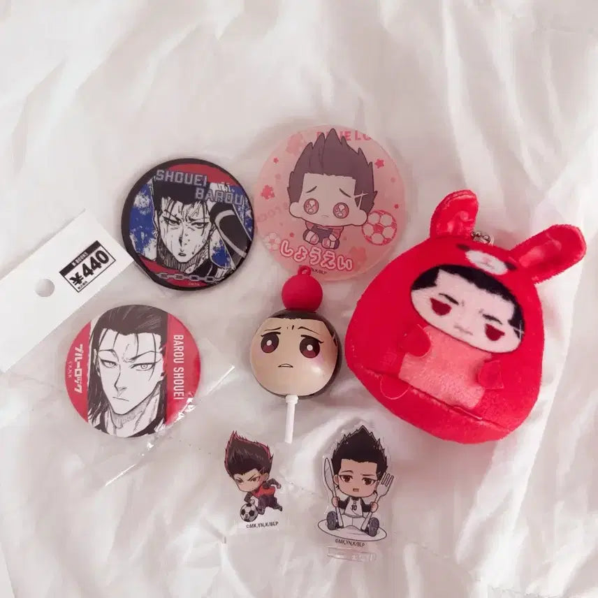 [BUNJANG] Blue Lock Shoei Kanzaki Plush Doll / 블루록 바로 쇼에이 캔뱃지 인형 누이  아크랄 일괄