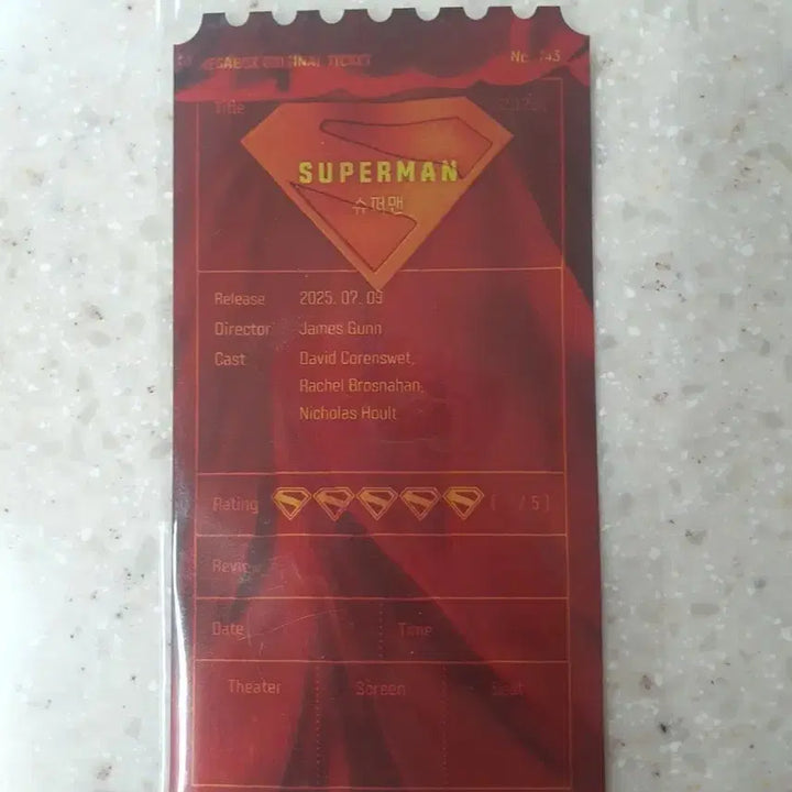 [BUNJANG] Superman Megabox Special Ticket / 오티 메가박스 슈퍼맨