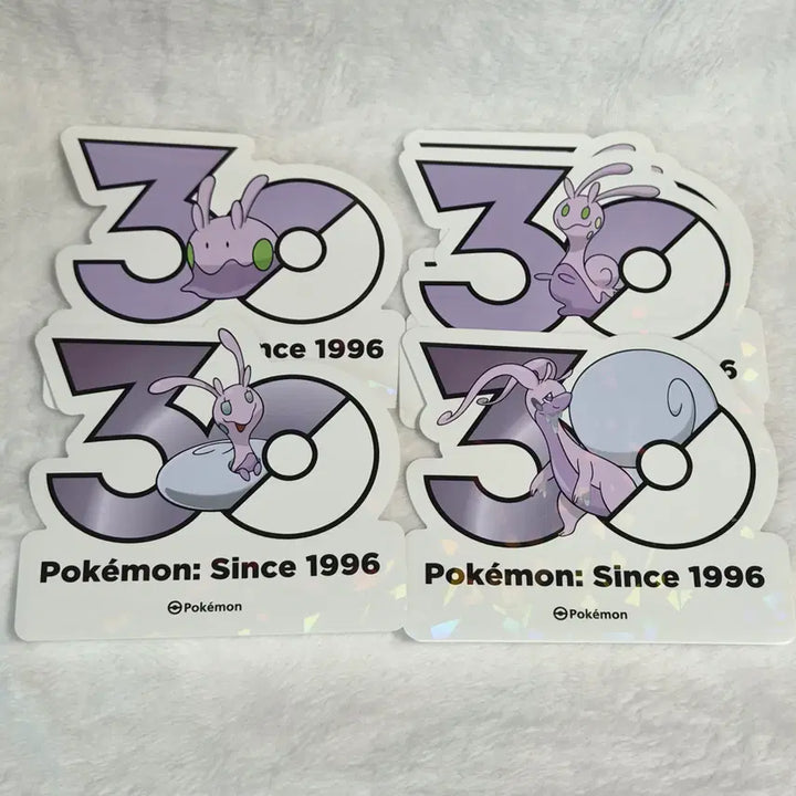 [BUNJANG] Pokemon 30th Anniversary Logo Stickers (3 Designs) / 포켓몬 30주년 기념 로고 스티커 미끄메라, 미끄네일, 미끄래곤 판매합니다!