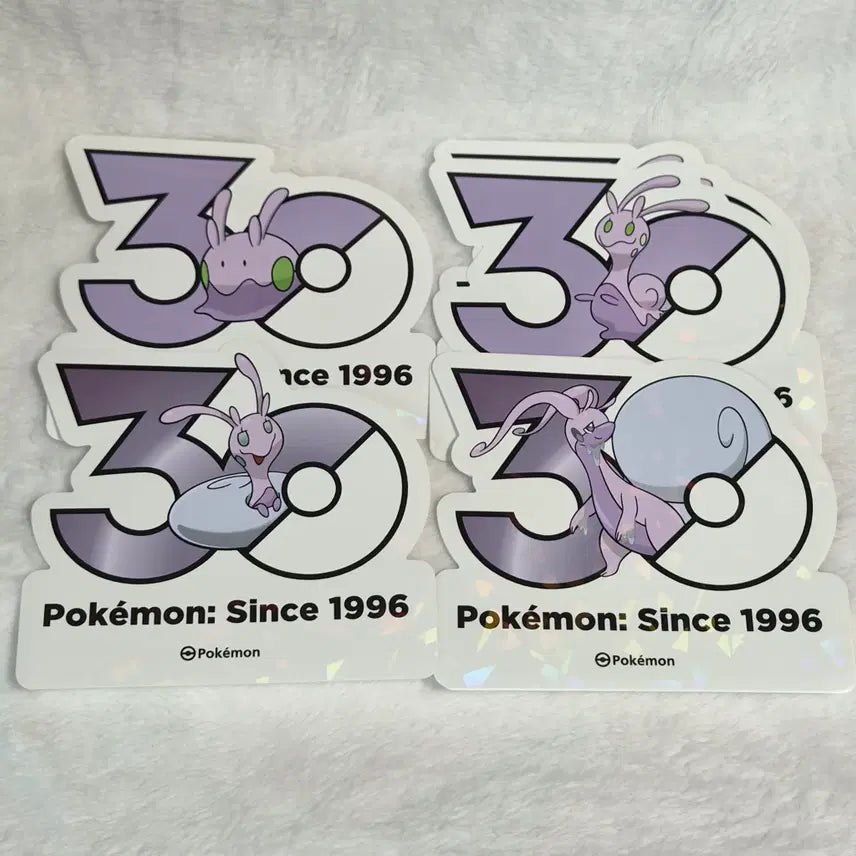 [BUNJANG] Pokemon 30th Anniversary Logo Stickers (3 Designs) / 포켓몬 30주년 기념 로고 스티커 미끄메라, 미끄네일, 미끄래곤 판매합니다!