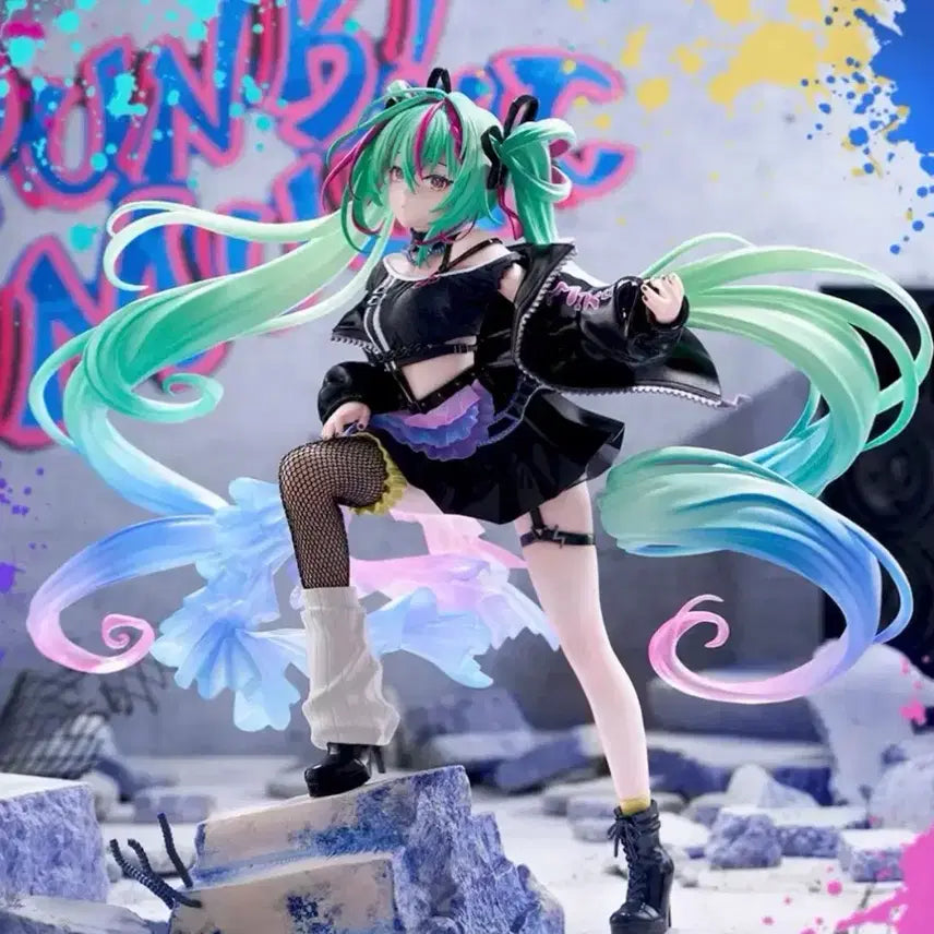 [BUNJANG] Sega Figure-ism Hatsune Miku Punk Ver. "Punkish Rock" Figure (Sealed) / [미개봉] 세가 피규어리즘 하츠네 미쿠 펑크 하츠네미쿠 미소녀 피규어