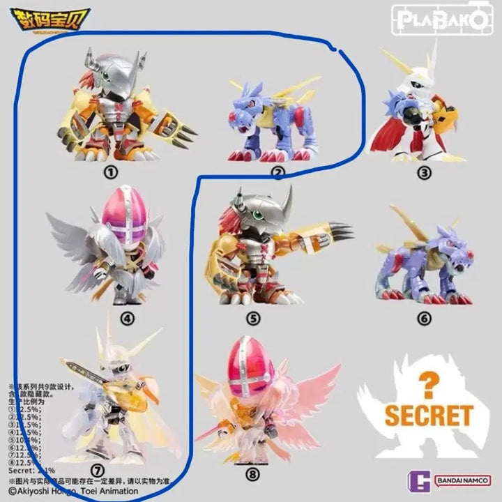 [BUNJANG] Digimon Plava-Co 4 Types Bundle Set (Assembled) / (당일발송) 디지몬 플라바코 4종류 일괄(조립O)