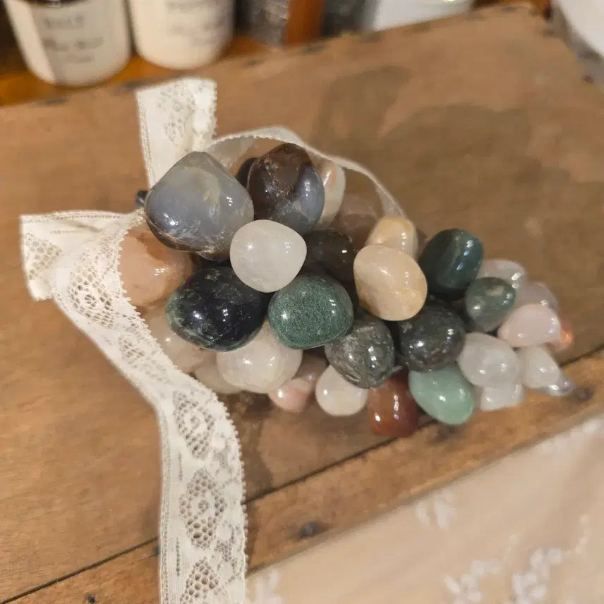 [BUNJANG] Vintage Gemstone Grape Cluster Object 13cm / 빈티지 원석 포도 오브제 길이13cm