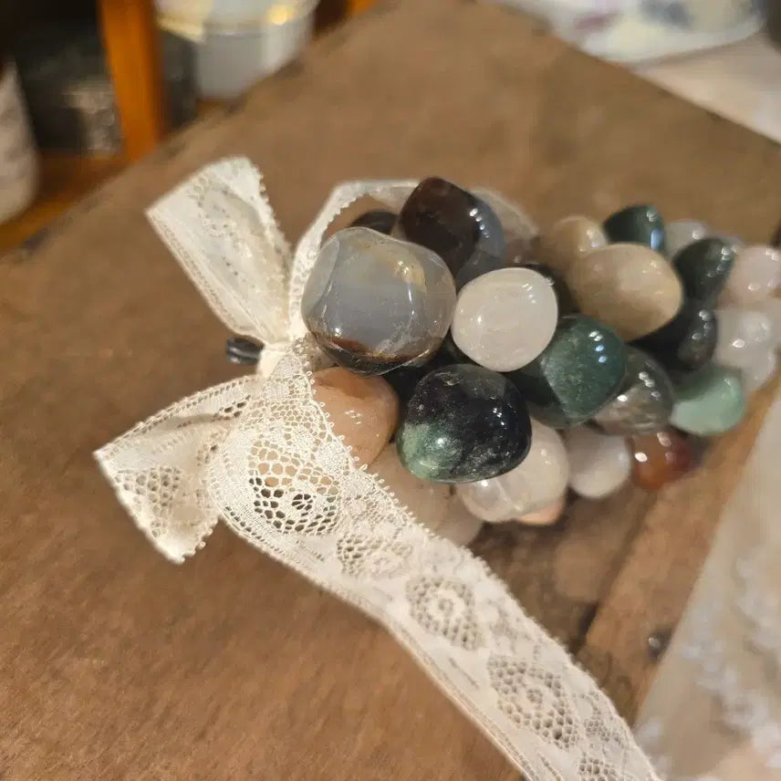[BUNJANG] Vintage Gemstone Grape Cluster Object 13cm / 빈티지 원석 포도 오브제 길이13cm
