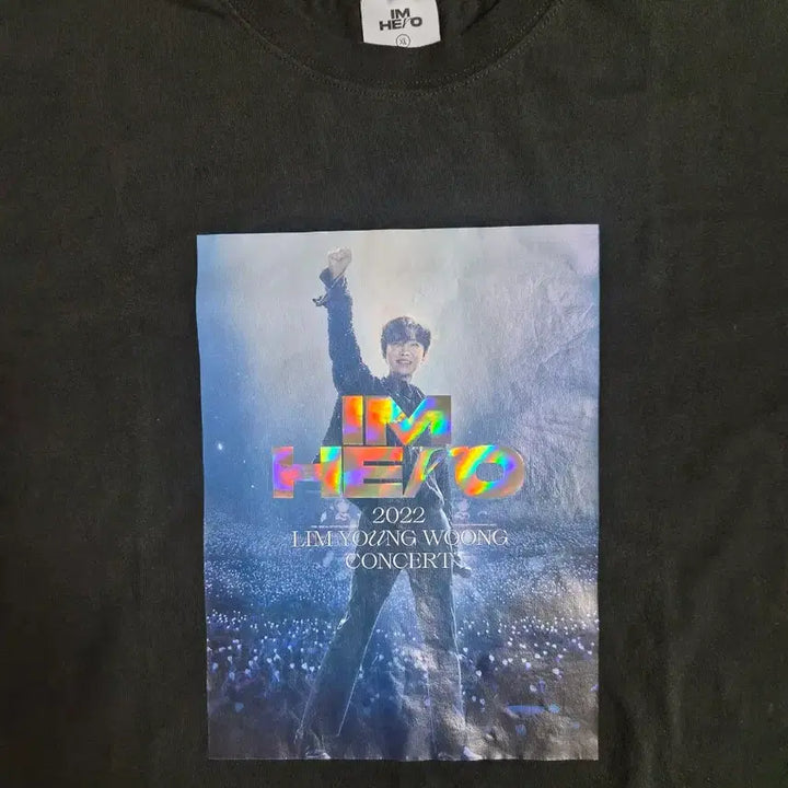 [BUNJANG] Lim Young Woong Official Black T-Shirt (XL) / 임영웅 공식 블랙 반팔티셔츠(XL 남녀공용)