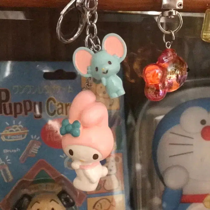 [BUNJANG] My Melody Japanese Classic Style Flat Figure Keychain Doll / 일본고전풍 마이멜로디 플랫 피규어 키링 인형