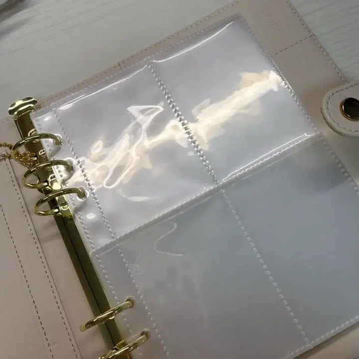 [BUNJANG] Minuit Macaron Binder A5 Cream + 11 Inner Pages + Keyring / 미뉴잇 마카롱 바인더 A5 크림색  + 속지 11장 + 키링