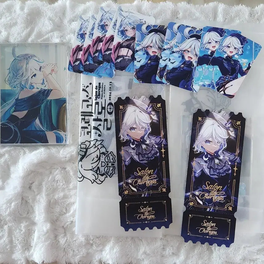 [BUNJANG] Genshin Impact Furina Birthday Cafe Freebie &amp; Lucky Draw Bundle Set / 원신 푸리나 생카 전프레2셋 및 럭드 일괄