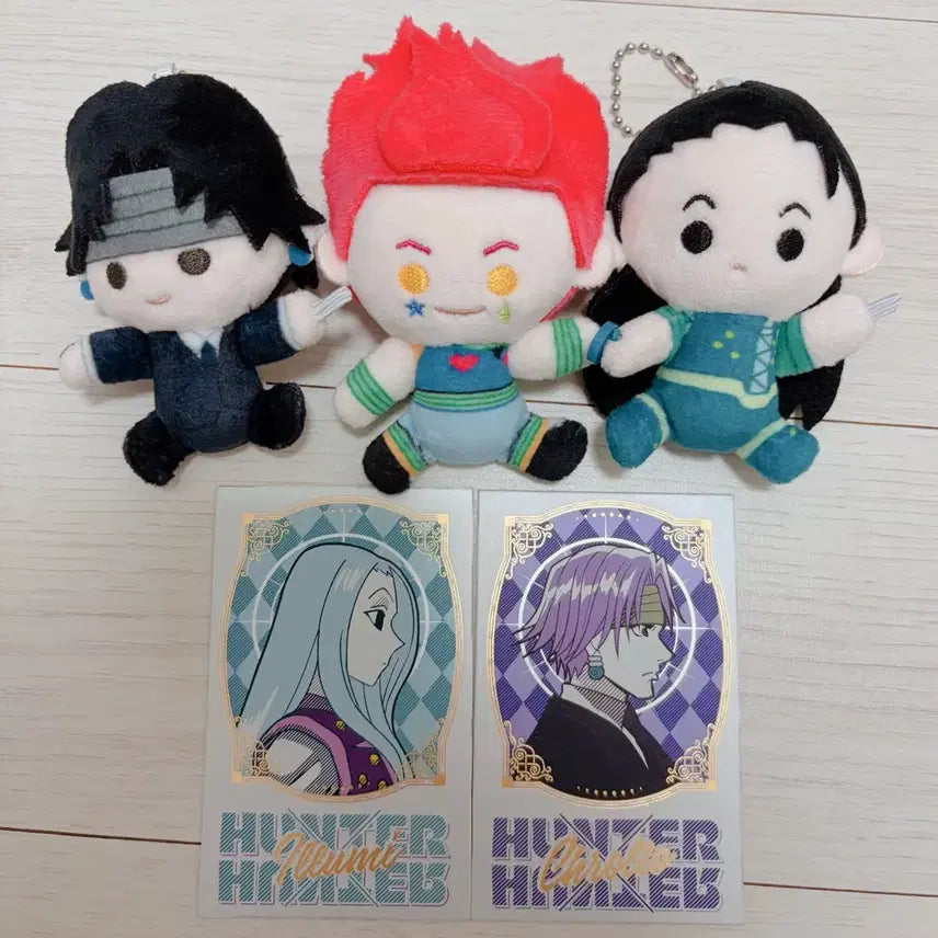 [BUNJANG] Hunter x Hunter Chrollo Hisoka Illumi Plush Set Shanghai Pop-up Exclusive / 헌터헌터 상하이 팝업 클로로 히소카 이르미 달리는누이 고고굿즈 일괄 판매