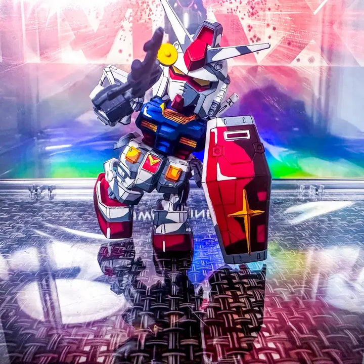 [BUNJANG] SD RX-78-2 Gundam Repaint 2D Anime Style Custom One-off Art Piece / 리페인트 건담 프라모델 RX-78-2 리페인팅 2D 애니 도색 리페인트전시관 이차원 채색 도장 커스텀 원오프 백색의 악마 망가디멘션 추가제작x SD건담 시리즈 초기 전시 작품