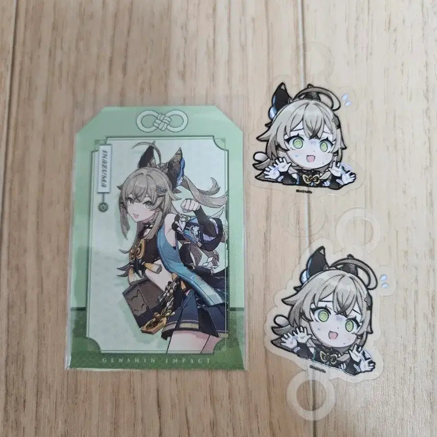 [BUNJANG] Genshin Impact PC Lounge Kirara Omamori &amp; Straw Pick Bundle / 원신 pc라운지 키라라 오마모리 + 빨대픽
