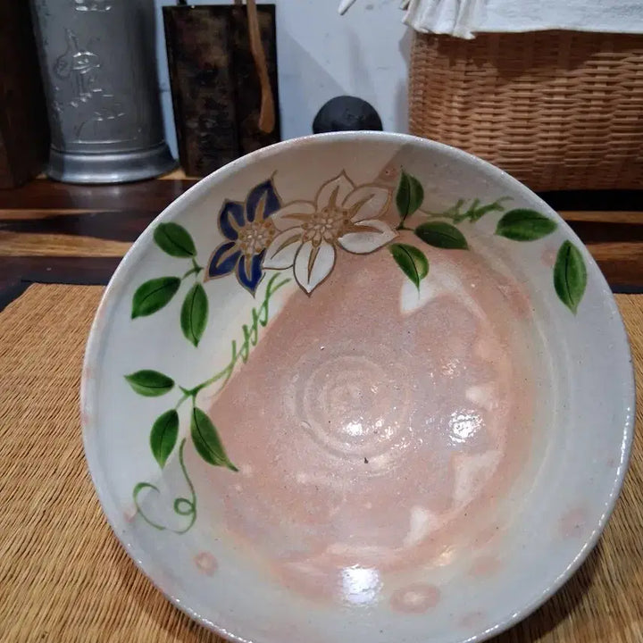 [BUNJANG] Buncheong Moimiji Celadon Porcelain Tea Bowl / 분청모미지 도자지꽃 다완