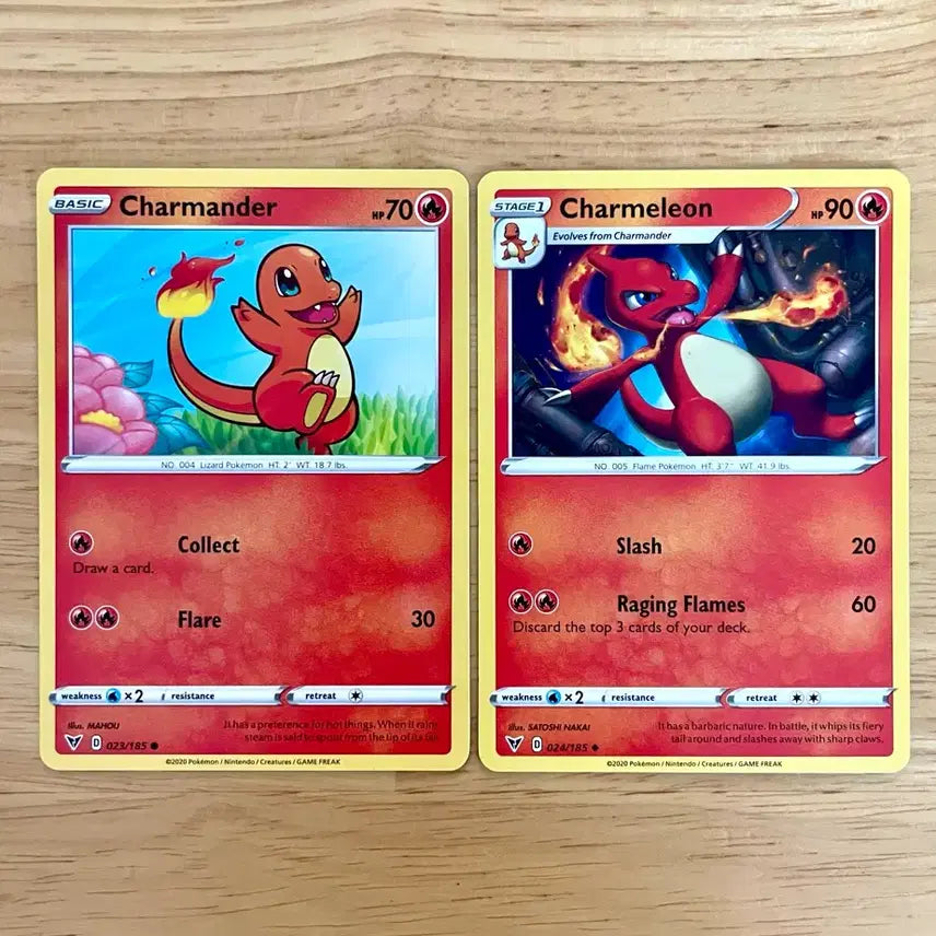 [BUNJANG] Pokemon Charmander &amp; Charmeleon Set (North American) / 북미 포켓몬카드 파이리 리자드 세트