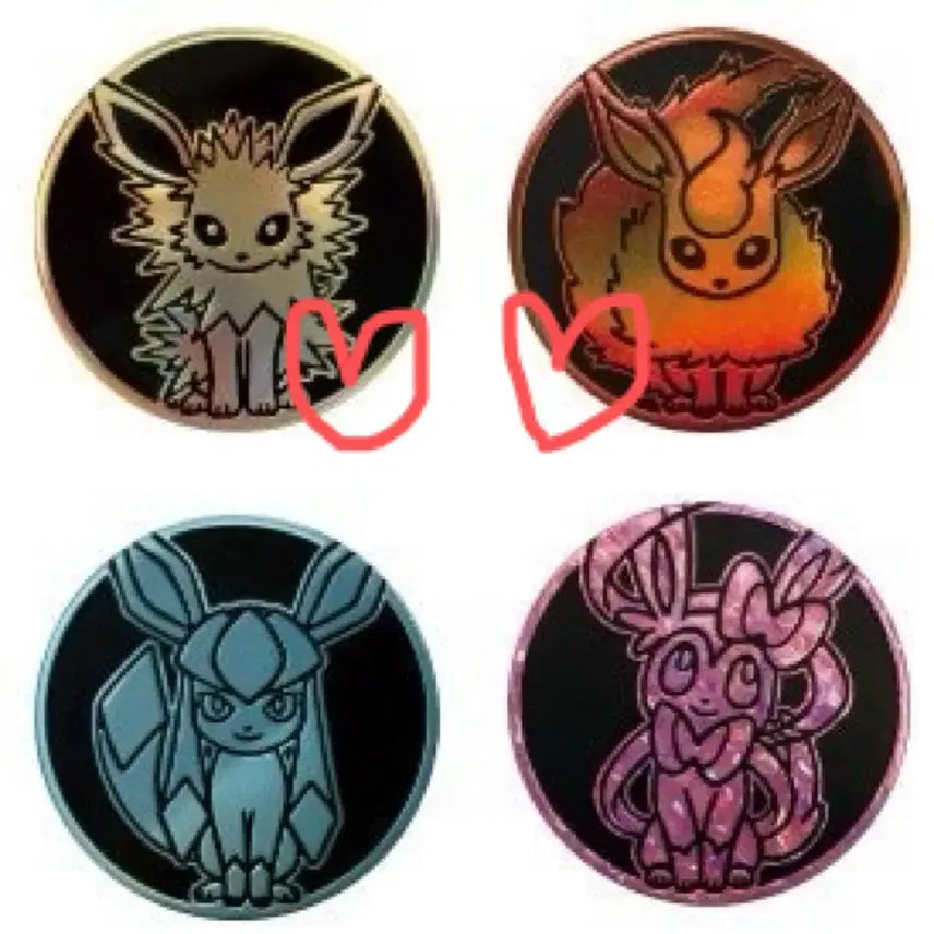 [BUNJANG] Pokemon Coin Collection Gacha Eevee, Vaporeon, Flareon, &amp; Jolteon Bundle Set (Sealed) / [미개봉/4개일괄] 포켓몬 코인컬렉션 가챠 이브이 &amp; 샤미드 &amp; 부스터 &amp; 쥬피썬더
