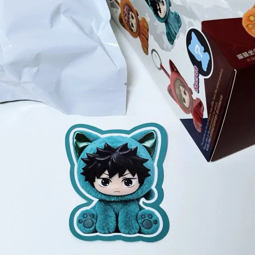 [BUNJANG] Jujutsu Kaisen Fushiguro Megumi Cat Ear Sitting Party Series Figure / 주술회전 주부부 캣이어 시팅파티 시리즈 - 후시구로 메구미