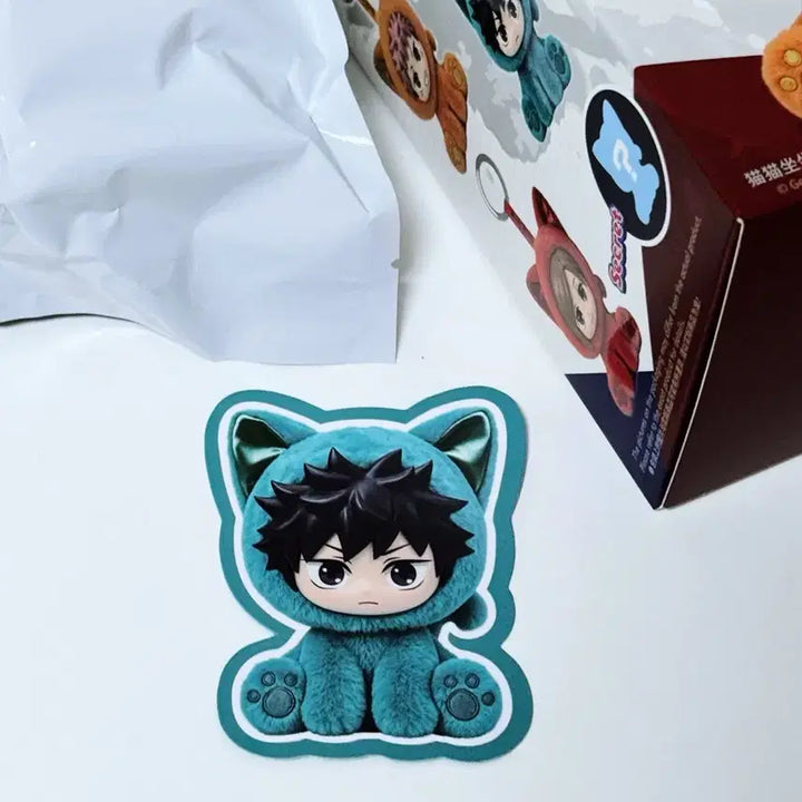[BUNJANG] Jujutsu Kaisen Fushiguro Megumi Cat Ear Sitting Party Series Figure / 주술회전 주부부 캣이어 시팅파티 시리즈 - 후시구로 메구미