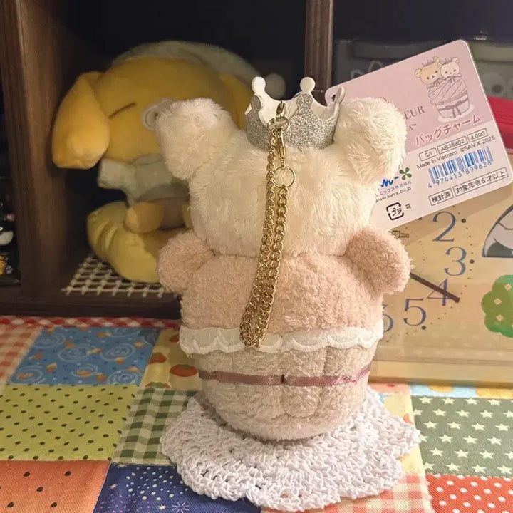 [BUNJANG] Rilakkuma x Maison de Fleur Korilakkuma Bag Charm Mascot Plush / 리락쿠마 x 메종드 플뢰르 코리락쿠마 백 참 마스코트 인형