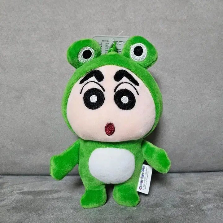 [BUNJANG] Official Crayon Shin-chan Frog Costume Shin-chan 15cm Keyring Plush Doll / 정품 짱구는못말려 개구리 코스튬 짱구 15cm 키링 인형