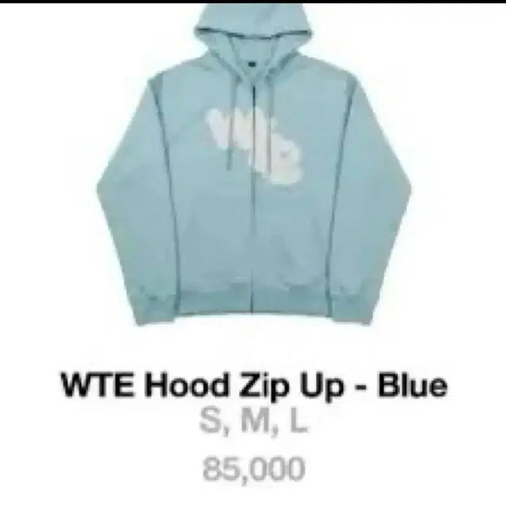 [BUNJANG] Wave to Earth Blue Hoodie Zip-Up (Size S) / 새상품)WTE 후드 집업 블루 웨이브투어스 후드 s wave to earth hood zip up