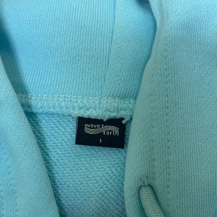 [BUNJANG] Wave to Earth Blue Hoodie Zip-Up (Size S) / 새상품)WTE 후드 집업 블루 웨이브투어스 후드 s wave to earth hood zip up