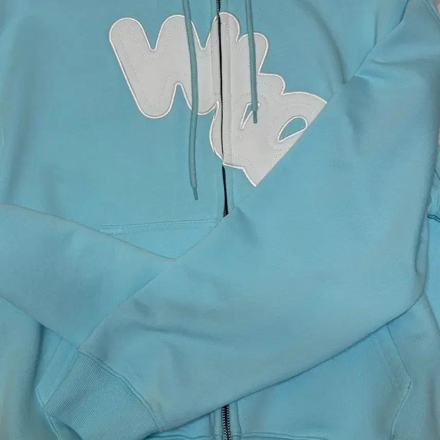 [BUNJANG] Wave to Earth Blue Hoodie Zip-Up (Size S) / 새상품)WTE 후드 집업 블루 웨이브투어스 후드 s wave to earth hood zip up