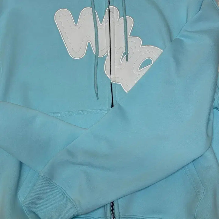 [BUNJANG] Wave to Earth Blue Hoodie Zip-Up (Size S) / 새상품)WTE 후드 집업 블루 웨이브투어스 후드 s wave to earth hood zip up