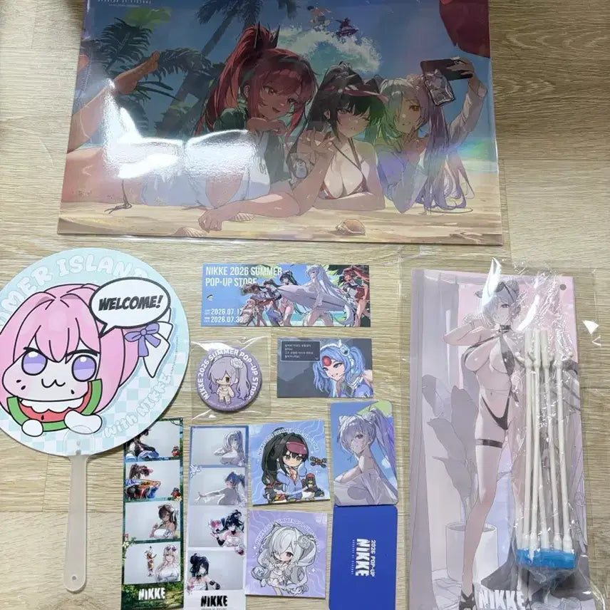 [BUNJANG] Niki Pop-up Store 2nd Week POB Bundle Cinderella Siren Marchana Can Badge Poster Set / 니케 팝업 2주차 특전 일괄 신데렐라 세이렌 마르차나 캔뱃지 포스터