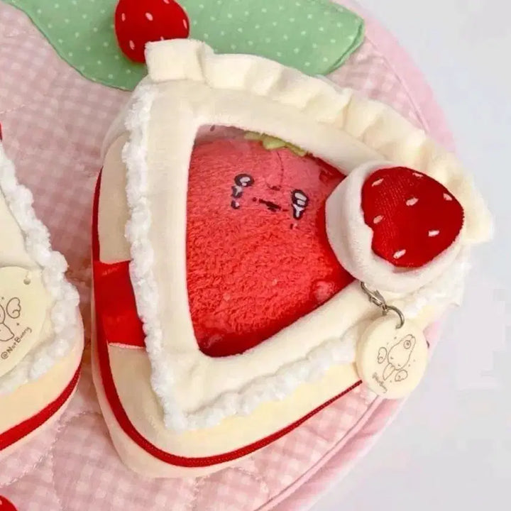 [BUNJANG] Not Bunny Strawberry Slice Cake 10cm Plush Pouch / 낫버니 딸기 조각 케이크 10cm솜깅 파우치 정품