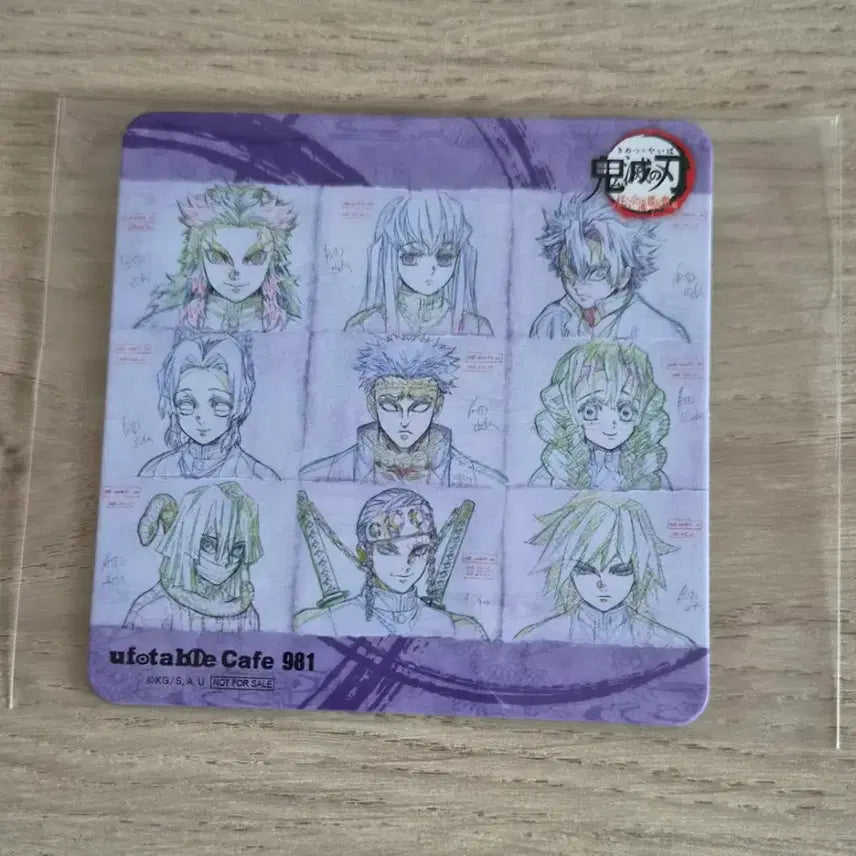 [BUNJANG] Demon Slayer Hashira Meeting Coaster Set: Rengoku, Uzui, Tomioka, Muichiro / 귀멸의 칼날 렌고쿠 우즈이 토미오카 무이치로 주합회의 코스터 귀칼 무한성