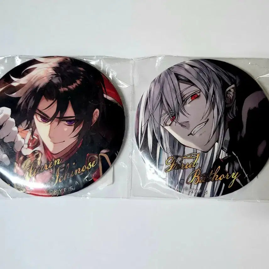 [BUNJANG] Seraph of the End Ichinoise Guren &amp; Ferid Bathory 10th Anniversary Original Art Exhibition Limited Can Badge Set / 종말의 세라프 이치노세 구렌 페리드 바토리 종세 10주년 기념 원화전 한정 캔뱃지