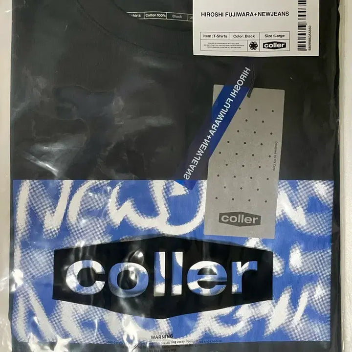 [BUNJANG] NewJeans x Hiroshi Fujiwara Collete T-Shirt (Black, Ver.3) / 미개봉) 뉴진스 후지와라 히로시 꼴레 티셔츠