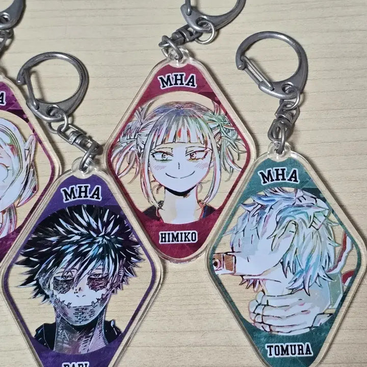 [BUNJANG] My Hero Academia Katsuki/Shoto/Ochaco/Dabi/Himiko/Tomura Acrylic Keychain Bundle Set / 나히아 히로아카 아크릴 키체인 키링 일괄 카츠키/쇼토/오챠코/다비/히미코/토무라