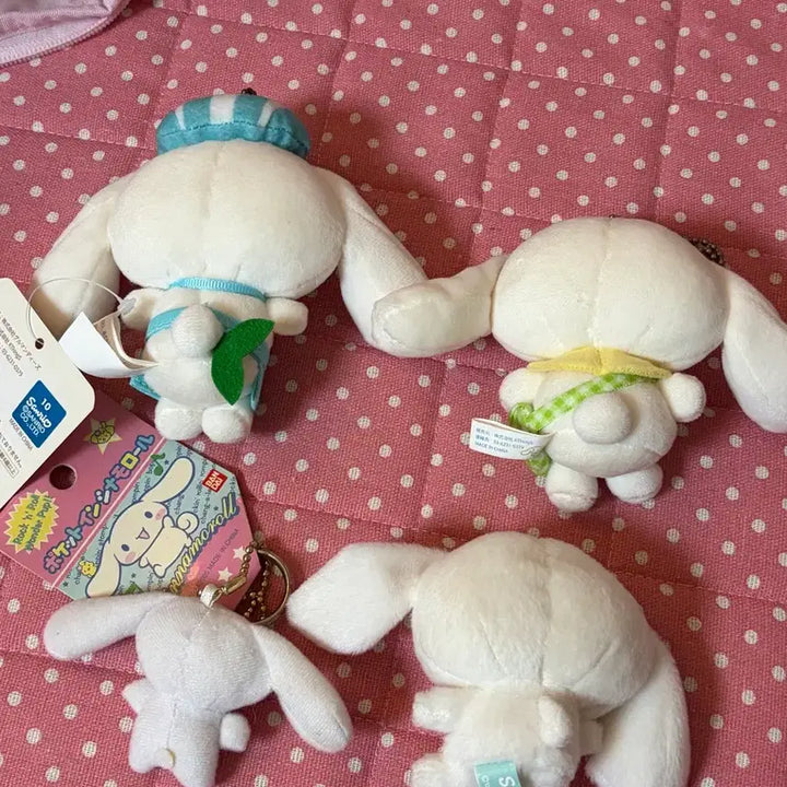 [BUNJANG] Cinnamoroll "Milk" Plush Charm - Vintage Bundle Set / 일괄)고전 시나모롤 밀크 인형 키링