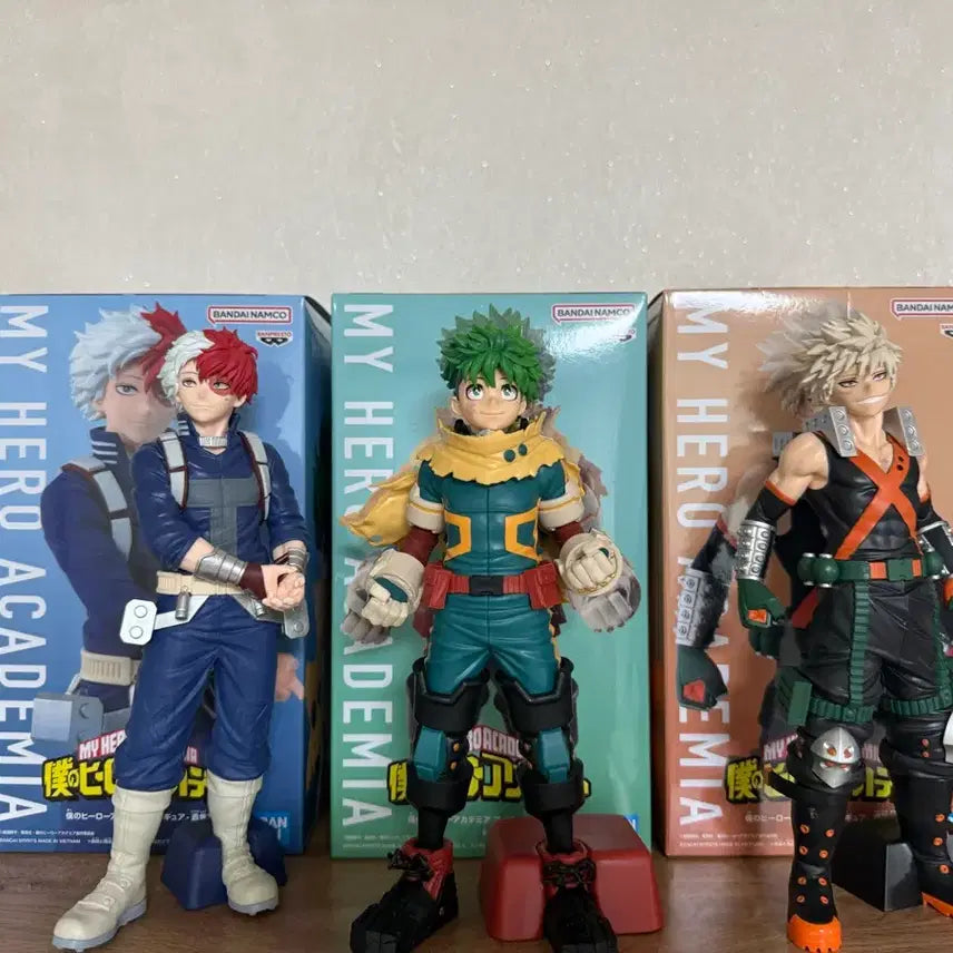 [BUNJANG] Bandai My Hero Academia 3-Type Figure Set / 나히아 히로아카 반다이 3종 피규어