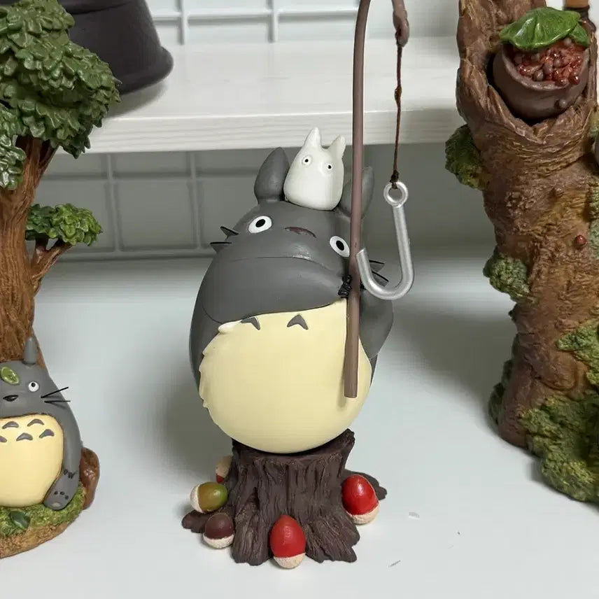 [BUNJANG] Studio Ghibli Classic Totoro Fishing Calendar Figure / 지브리 고전) 낚시 토토로 달력 피규어