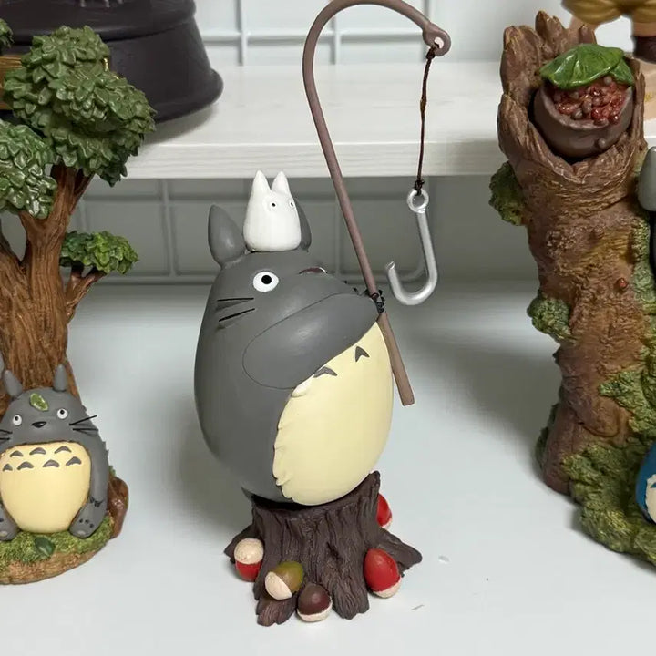 [BUNJANG] Studio Ghibli Classic Totoro Fishing Calendar Figure / 지브리 고전) 낚시 토토로 달력 피규어