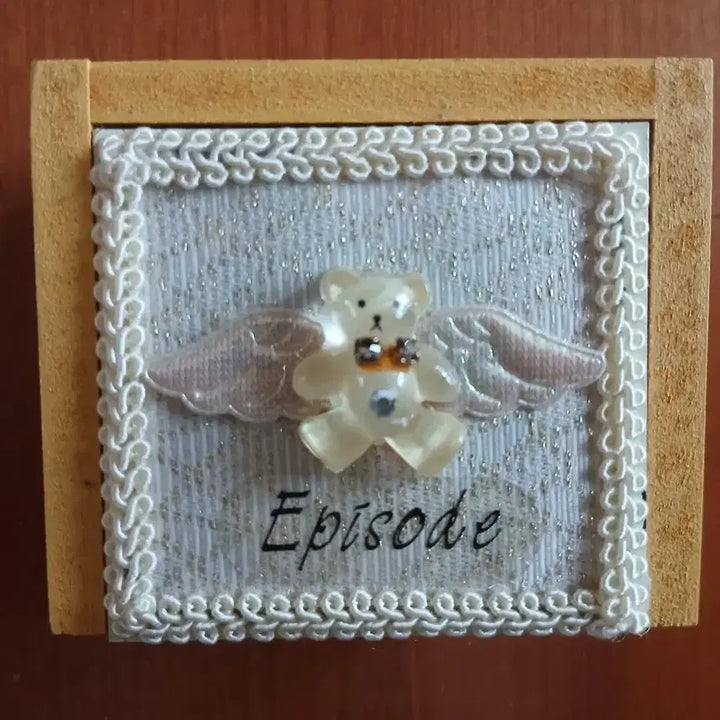 [BUNJANG] Vintage Mini Jewelry Box with Bear and Wings Accent / 고전 빈티지 쥬얼리 미니사이즈 보관함