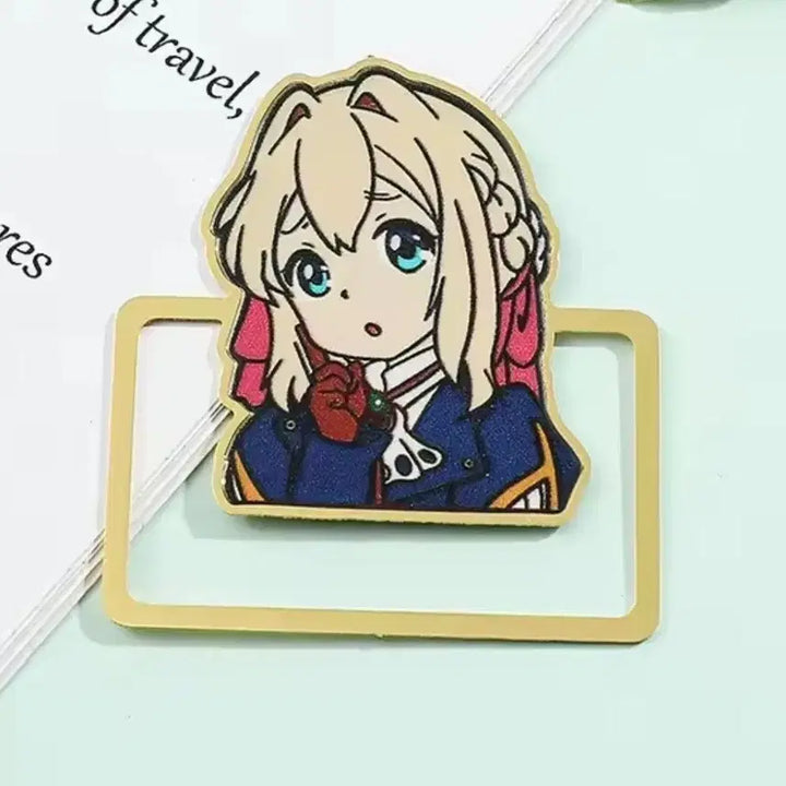 [BUNJANG] Violet Evergarden 18K Gold Plated Bookmark Set / 바이올렛 에버가든 4종 18k 도금 북마크 북클립 책갈피 신품