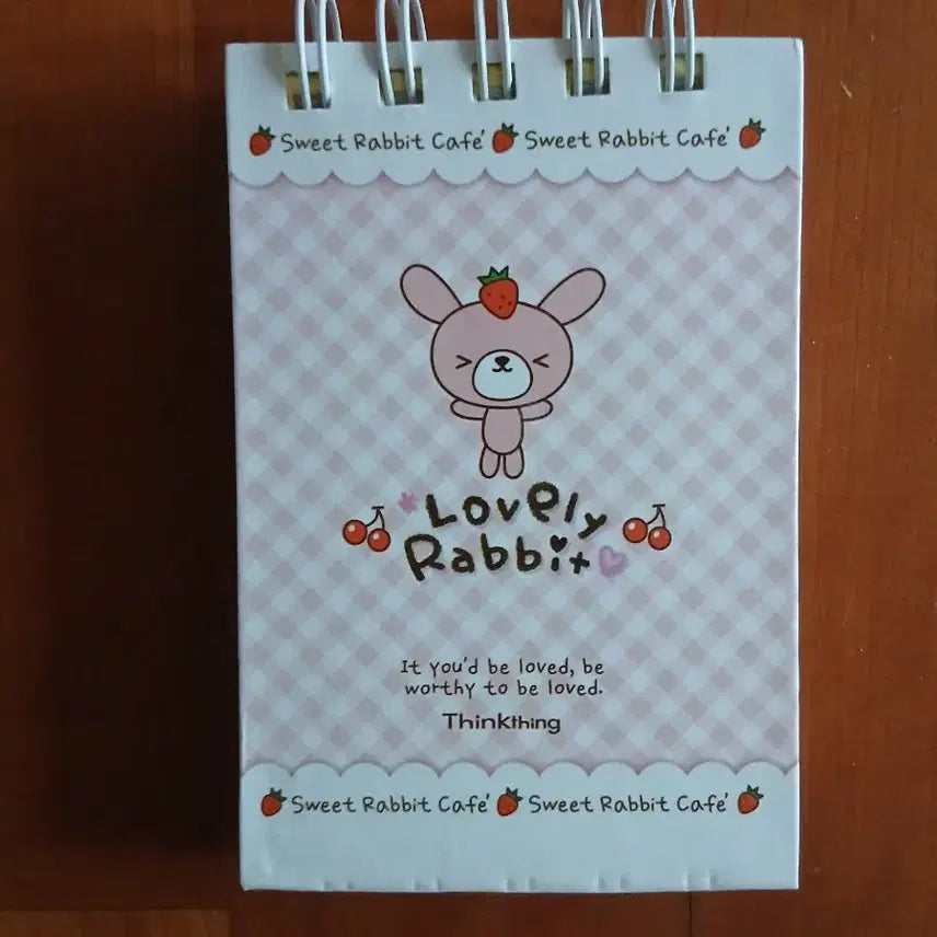 [BUNJANG] Vintage Lovely Rabbit Pink Notebook / (토일할인)고전 빈티지 러블리 토끼 핑크 수첩