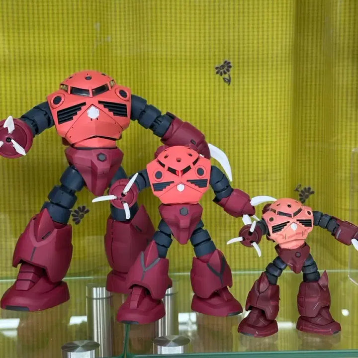 [BUNJANG] Master Grade Zaku - Painted Model Set (3 units) / 1/100, 1/144, 1/200 샤아 즈고크 도색작 무광마감 3체 일괄