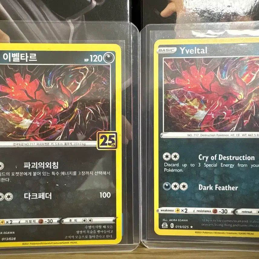 [BUNJANG] Pokemon Card Yveltal 25th Anniversary North American &amp; Japanese Edition Bundle / 포켓몬 카드 이벨타르 25주년 북미판,한판